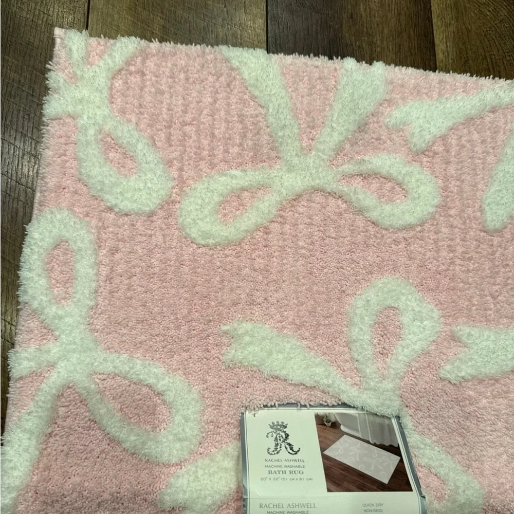 Pink Bow Bath Rug